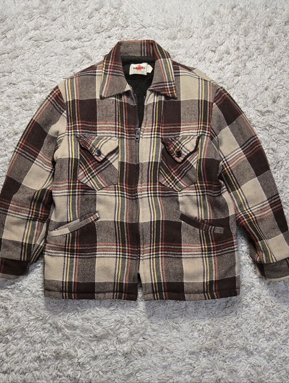 VTG 80s MWG Heavy Lined Zip Up Jacket XL 44
